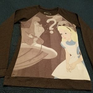 "SOLD"Disney Alice in Wonderland ladies gray shirt